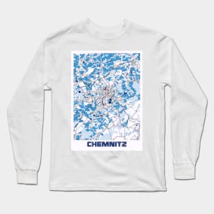 Chemnitz - Germany MilkTea City Map Long Sleeve T-Shirt